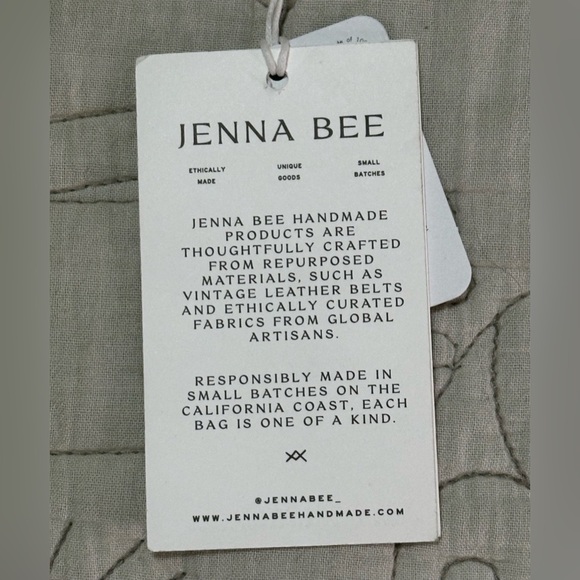 NWT Jenna Bee x Free People Cactus Silk Tote Green - Picture 10 of 11